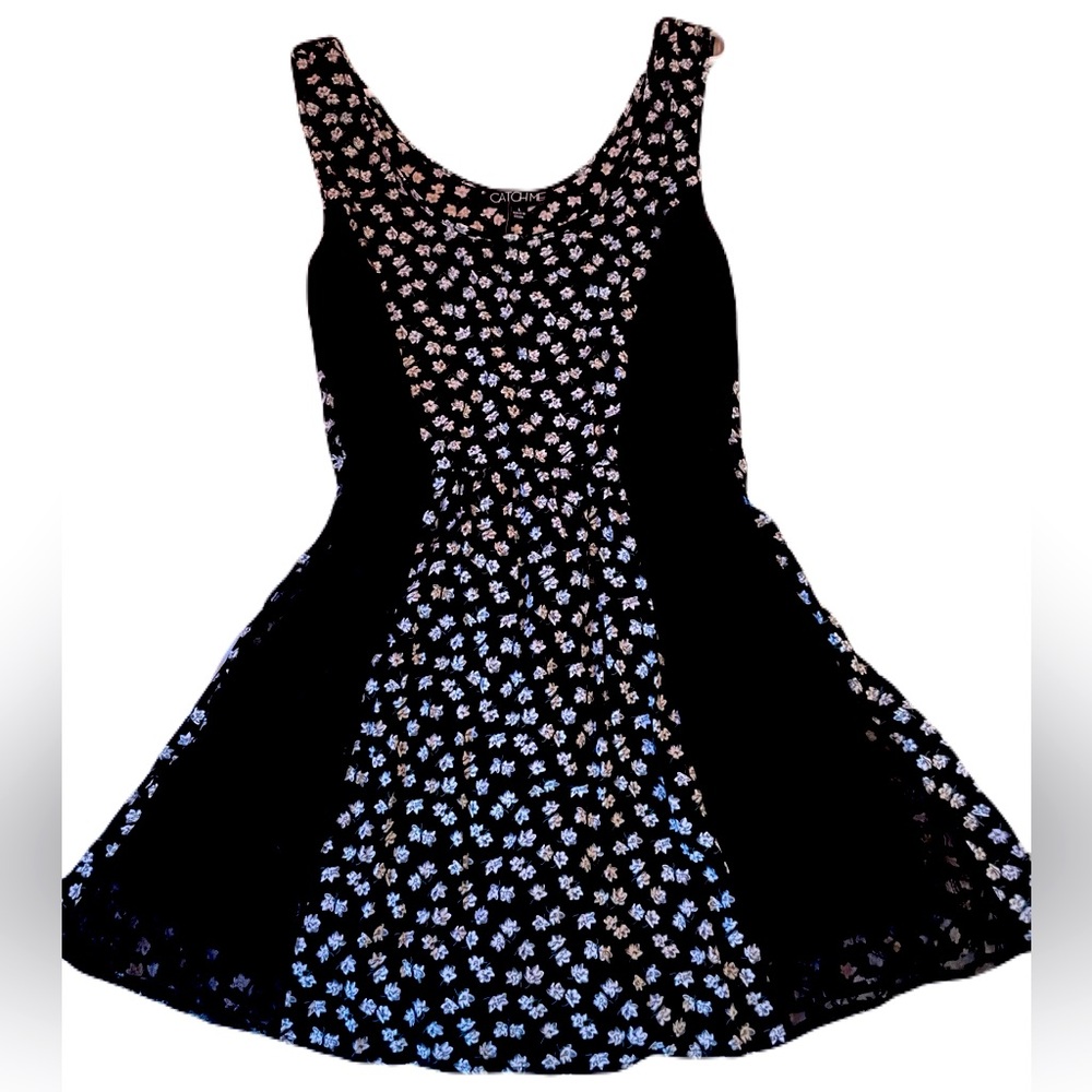 Francesca's Collections Black and White Floral Dress NWT
